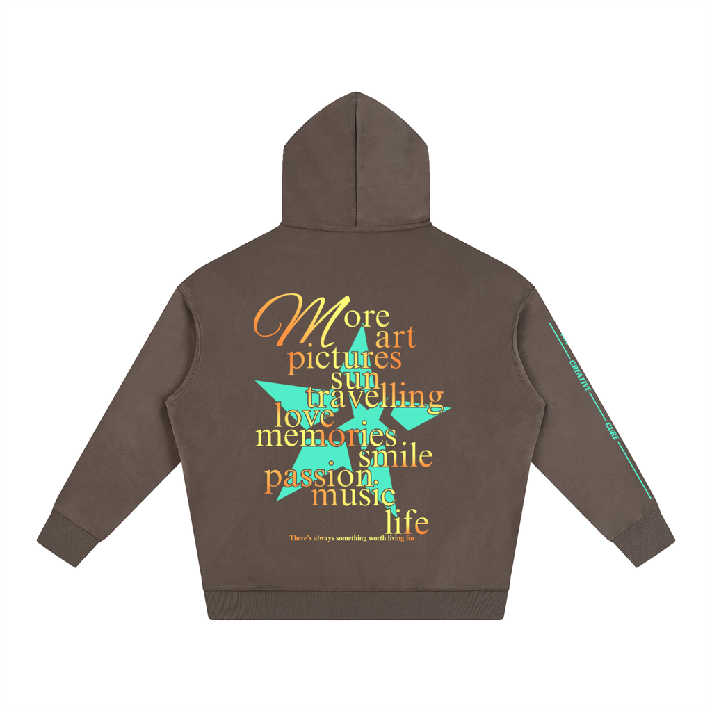 More Everything Neon Hoodie - Brown