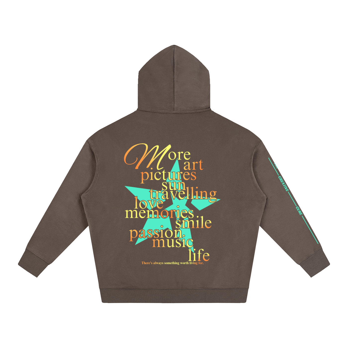More Everything Neon Hoodie - Brown