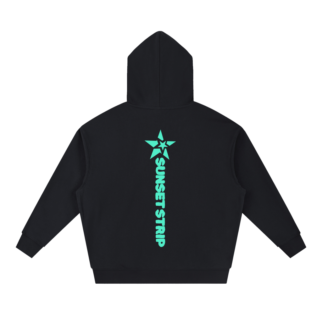 Sunset Strip Neon Hoodie - Black